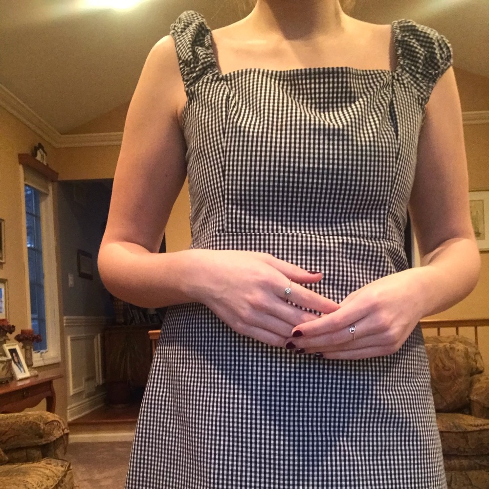 Garage Barely Worn Gingham Midi Dress
